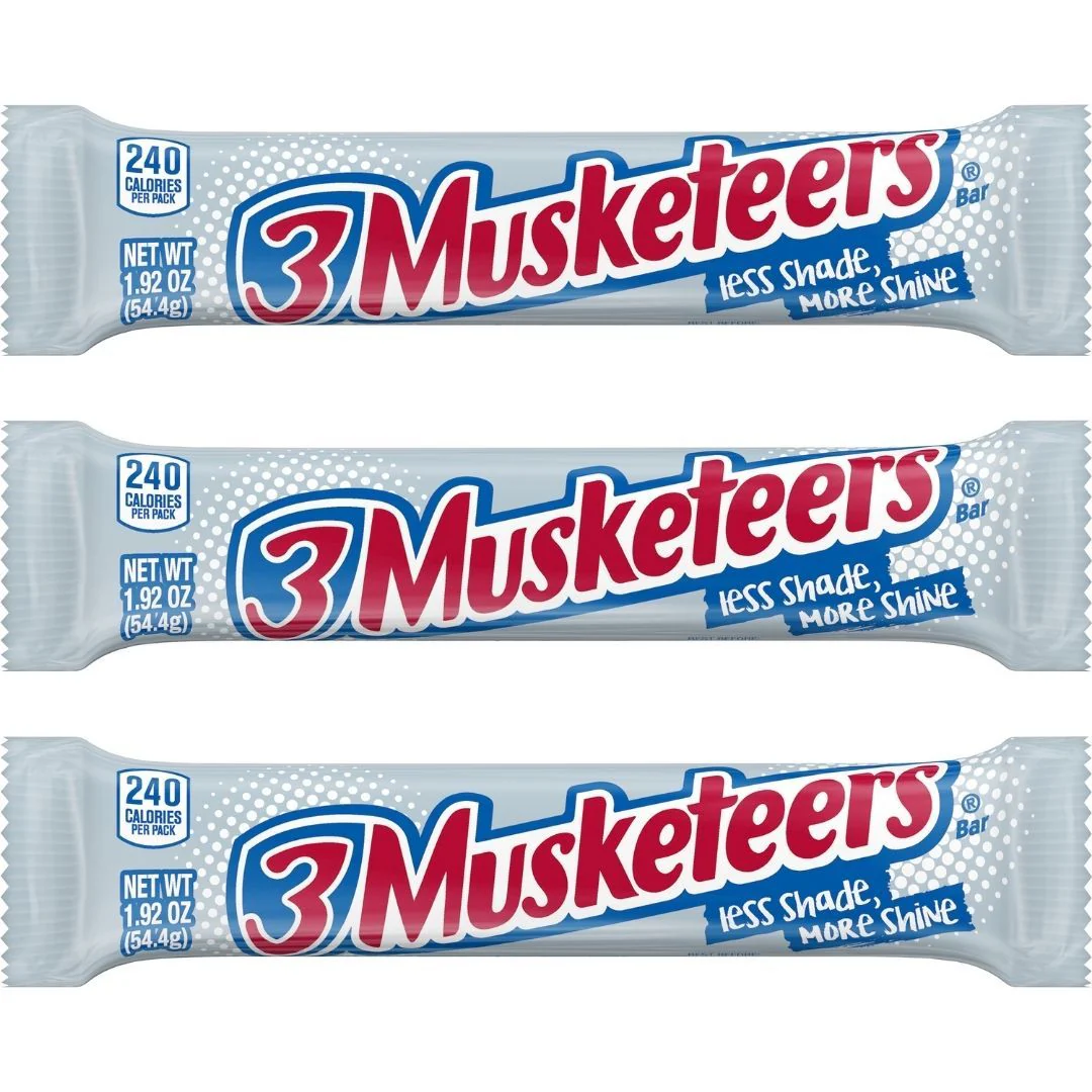3 Musketeers, tre barrette al torrone ricoperte di cioccolato da 54g