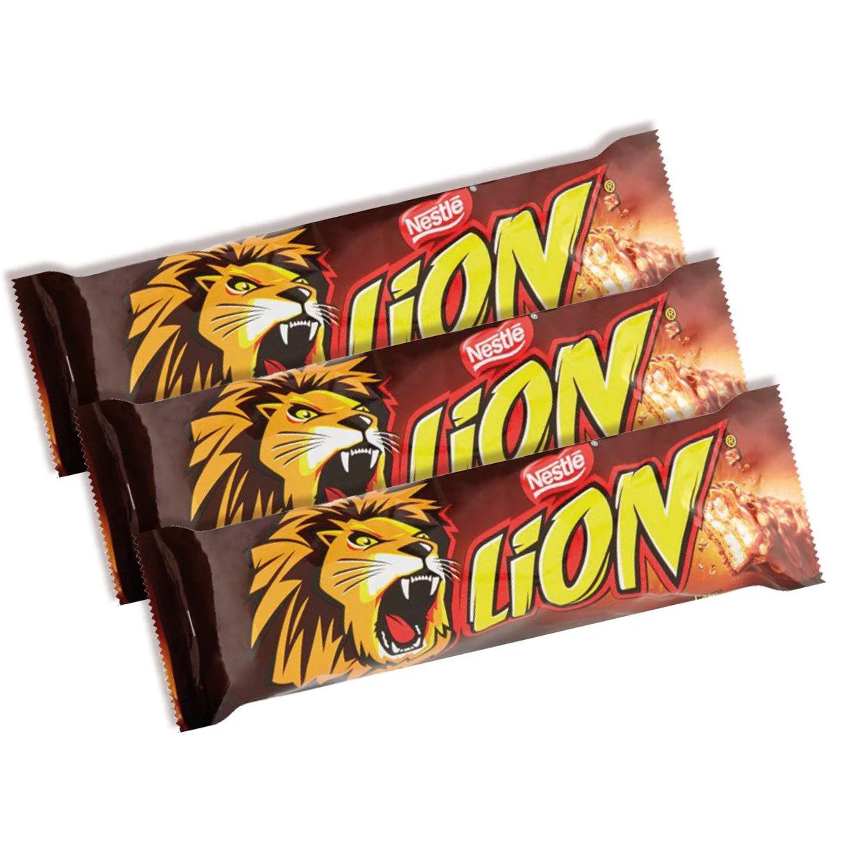 3x Nestlè Lion, barrette al cioccolato ripiene di wafer e riso soffiato da 42g