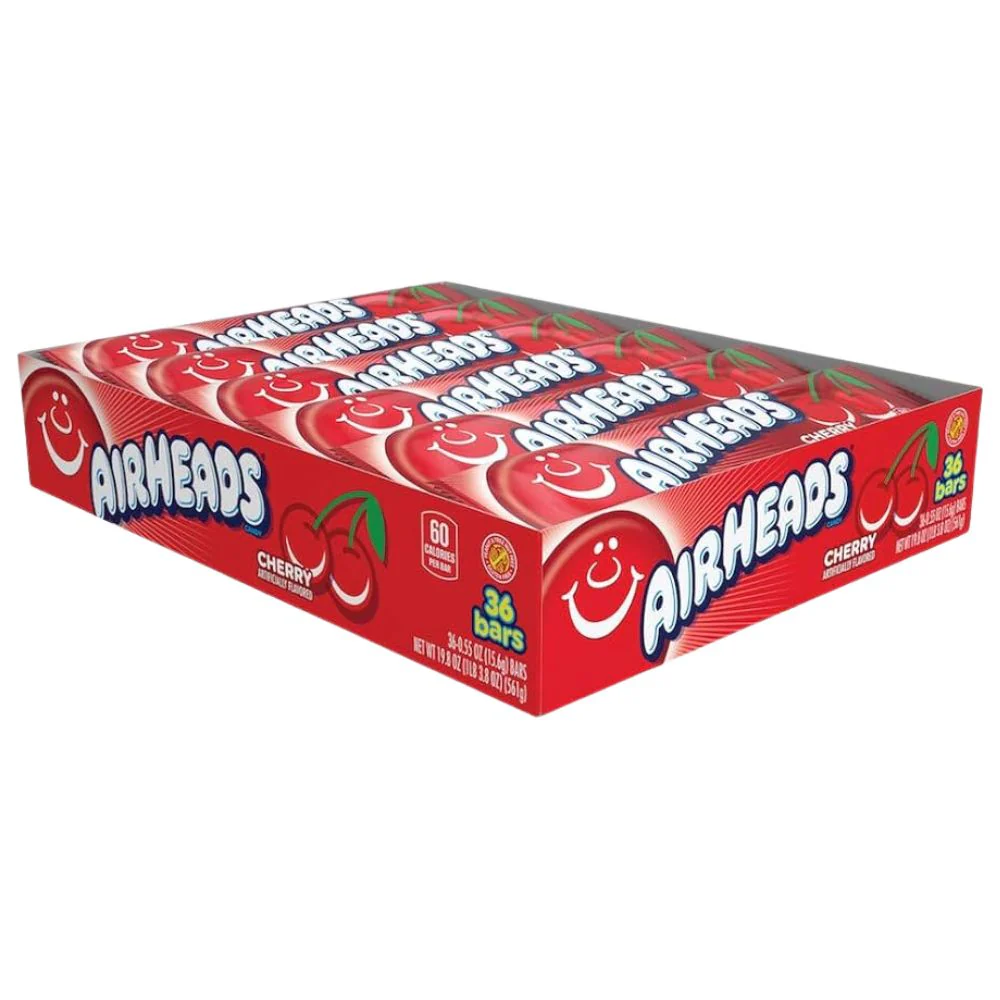 Airheads Cherry, caramella alla ciliegia da 16g (confezione da 36)