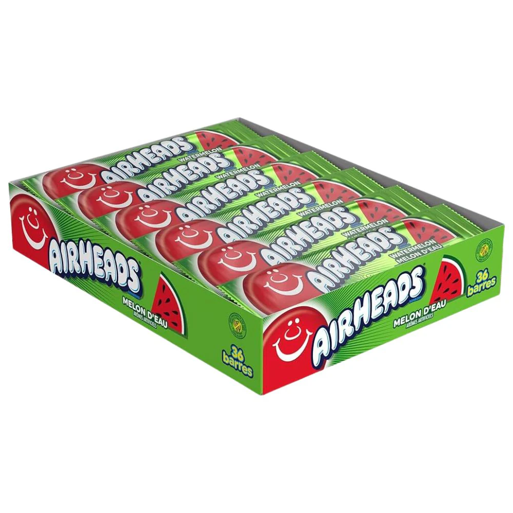 Airheads Watermelon, caramella all'anguria da 16g (confezione da 36)
