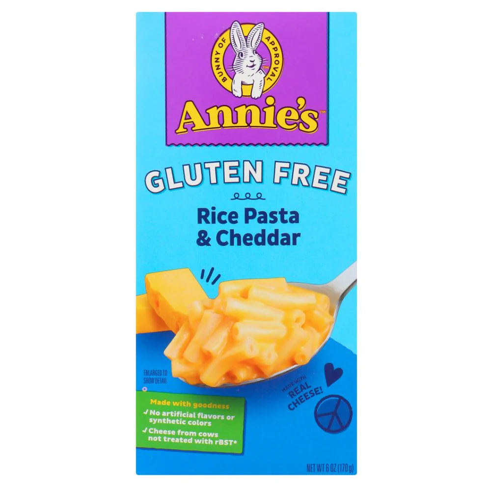Annie's Mac & Cheese Cheddar Gluten Free, pasta al formaggio senza glutine da 170g