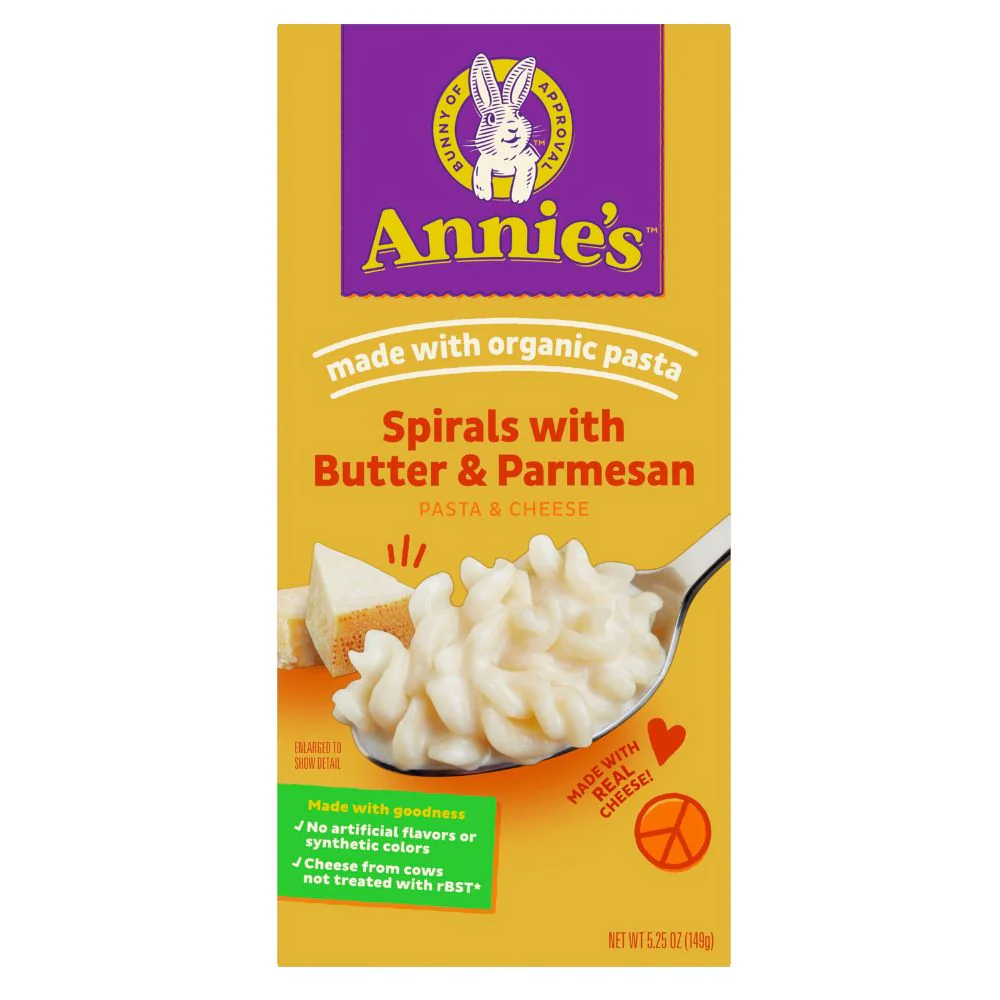 Annie's Mac & Cheese Spirals Butter, fusilli con burro e formaggio da 148g