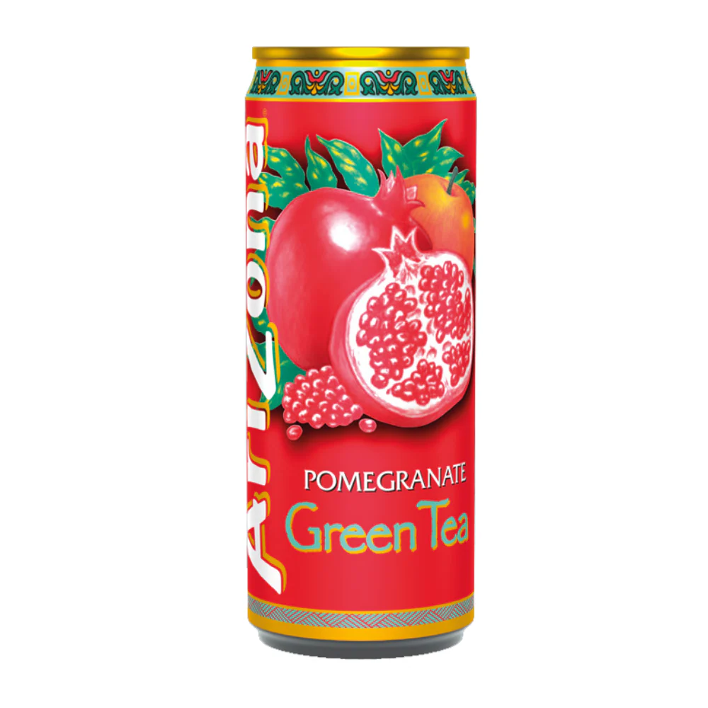 Arizona Green Tea Pomegranate, tè verde al melograno da 330ml