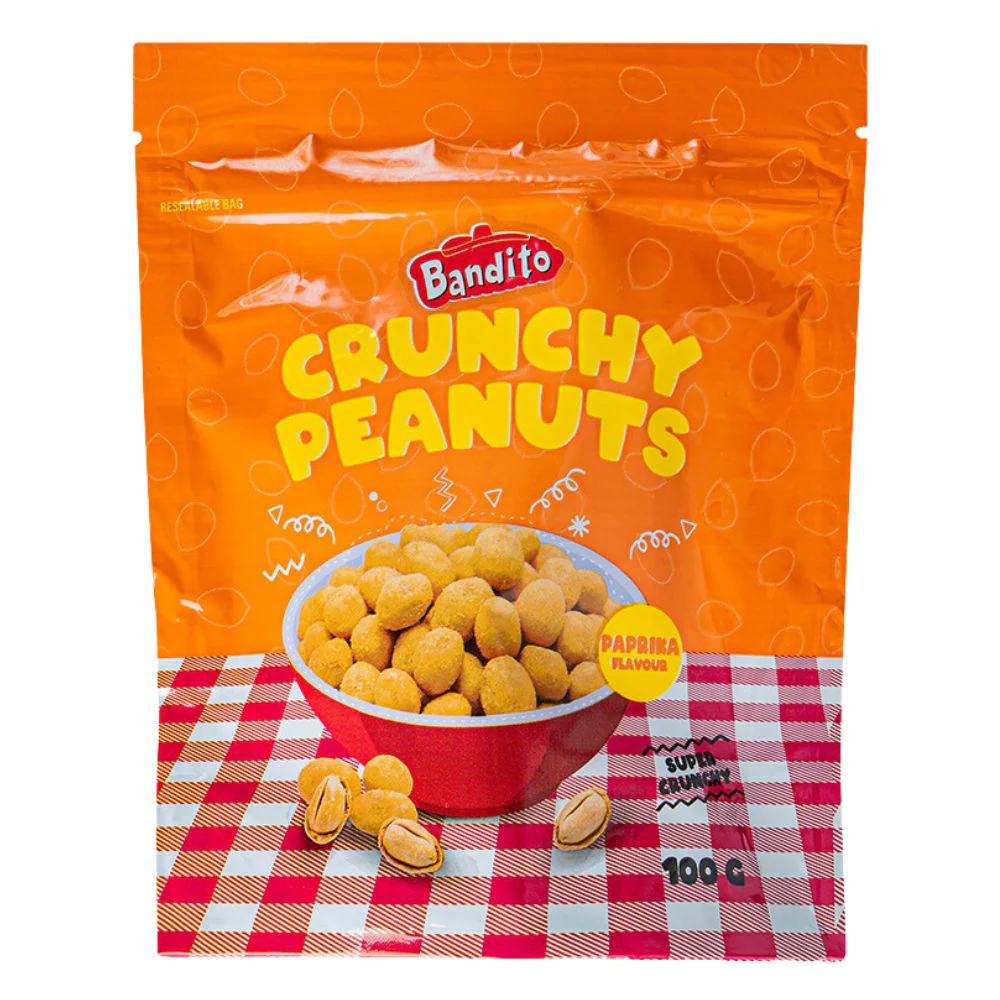 Bandito Crunchy Peanut Paprika, arachidi tostate al gusto di paprika da 100g