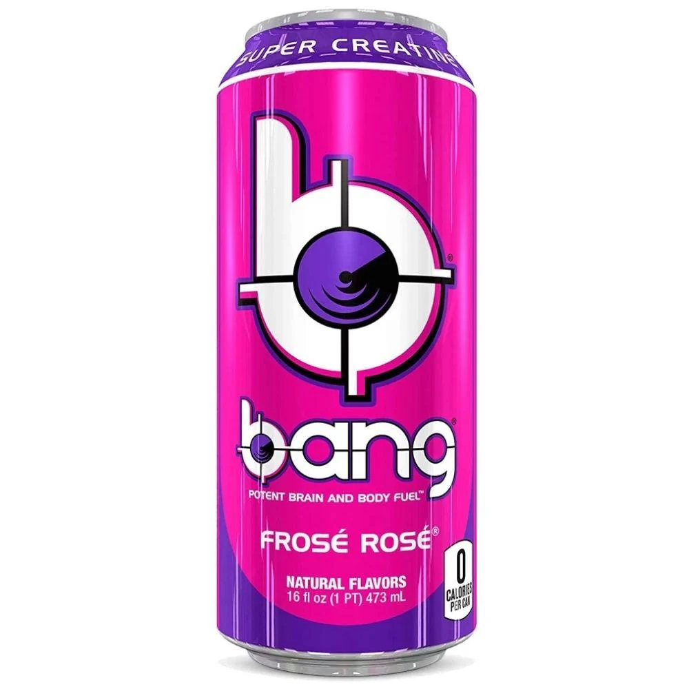 Bang Frosè Rosè, energy drink al gusto di vino rosè da 500ml