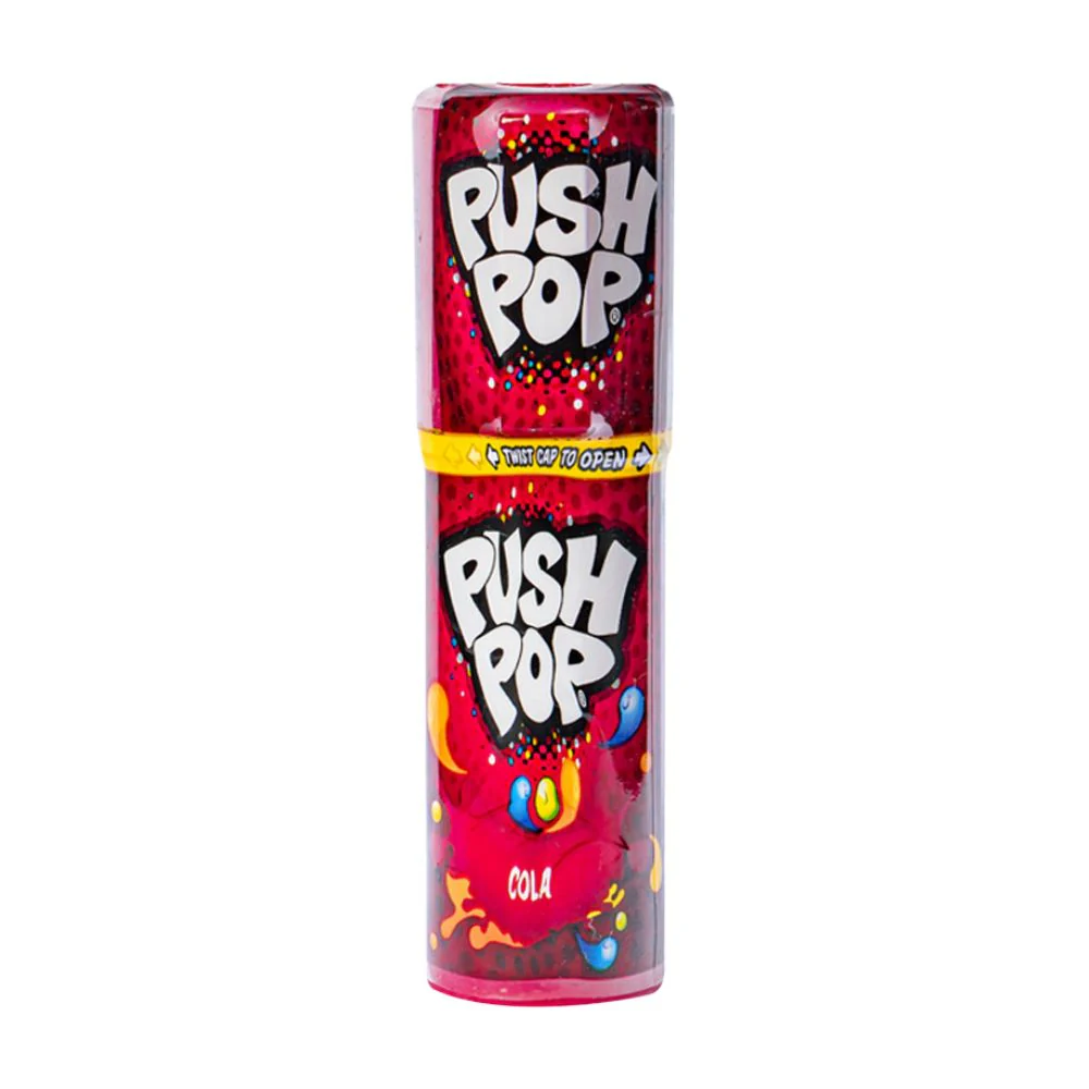 Bazooka Push Pop Cola, caramella dura al gusto di cola da 15g