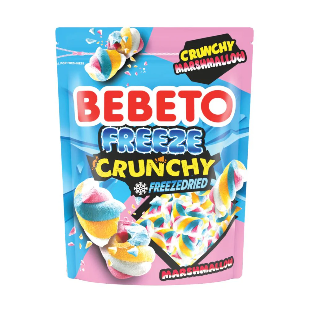 Bebeto Freeze Crunchy Marshmallow, marshmallow liofilizzati al gusto di vaniglia da 35g