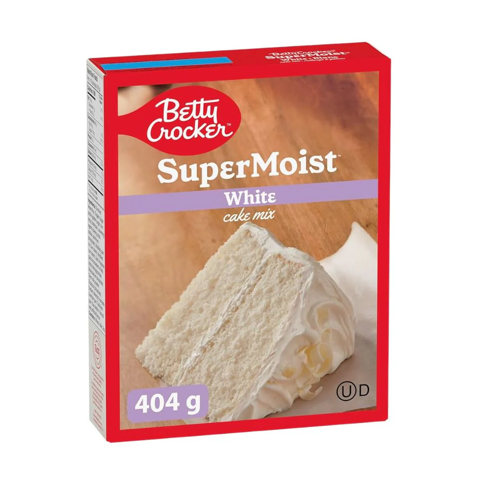 Betty Crocker Super Moist White Cake Mix, preparato per torte al gusto di vaniglia da 404g