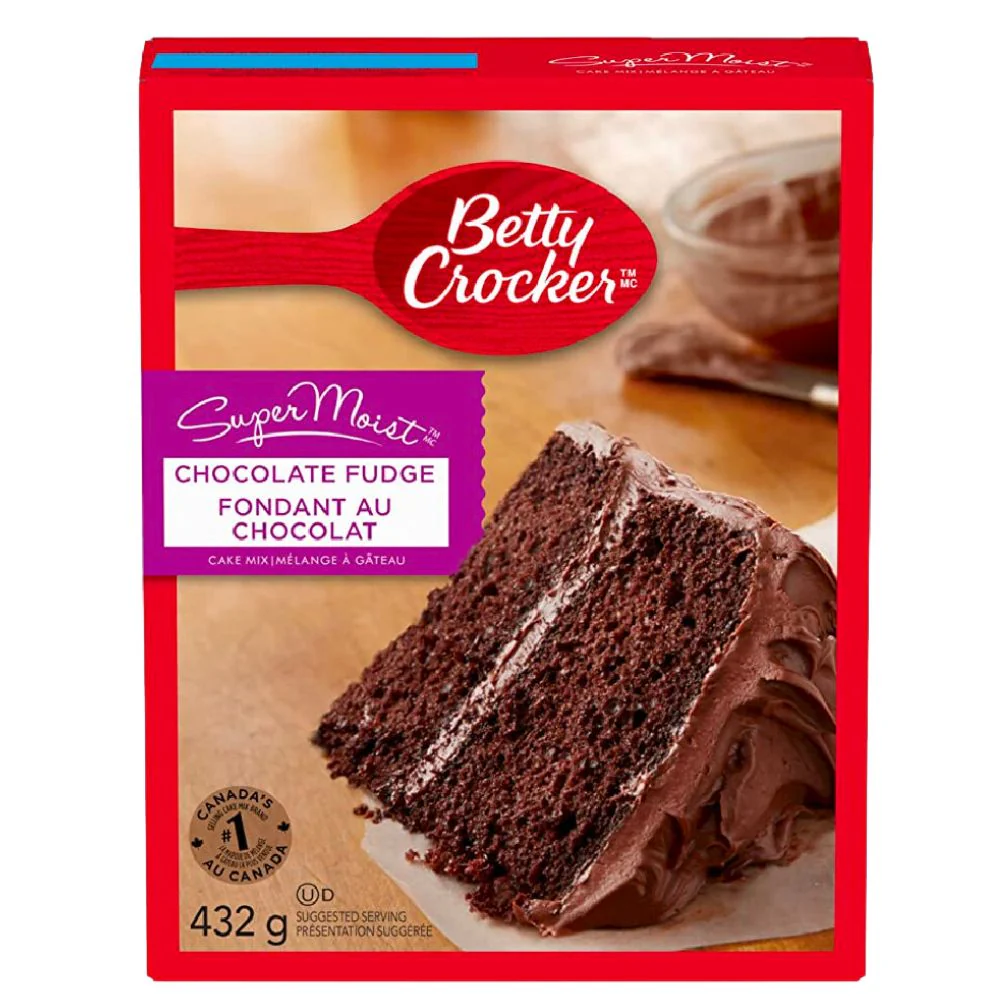 Betty Crocker Super Moist Chocolate Fudge Cake Mix, torta morbida al cioccolato fondente da 432g