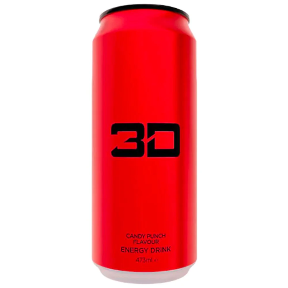 3D Candy Punch Flavour Energy Drink, energy drink al gusto di punch alla frutta da 473ml