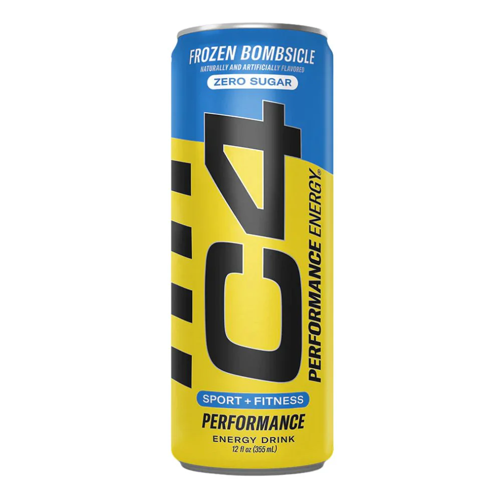 C4 Frozen Bombsicle Zero Sugar, energy drink al gusto di frutta da 330ml