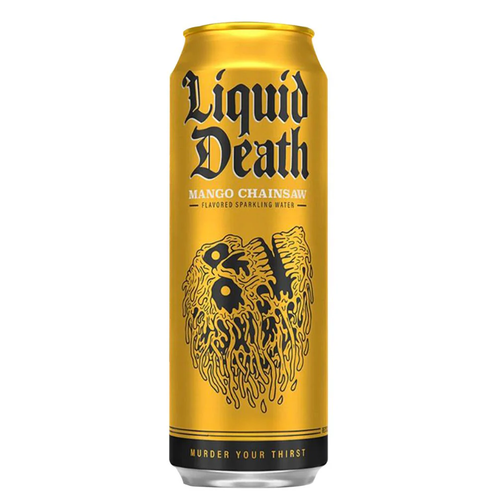 Liquid Death Chainsaw Mango, bevanda al mango da 500ml