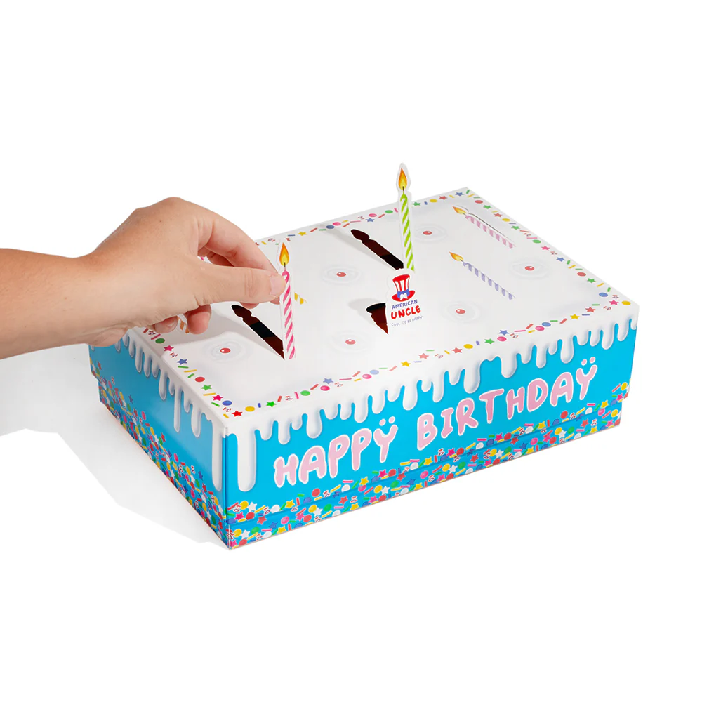 Birthday box, scatola a forma di torta di compleanno da 15 snack dolci e salati - Image 4