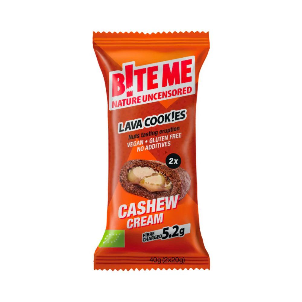 Bite Me Lava Cookies Cashew Cream, biscotti proteici con crema agli anacardi da 40g