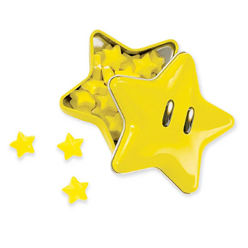 Boston America Nintendo Super Star, confezione di caramelle alla frutta nel formato stella di Super Mario da 17g