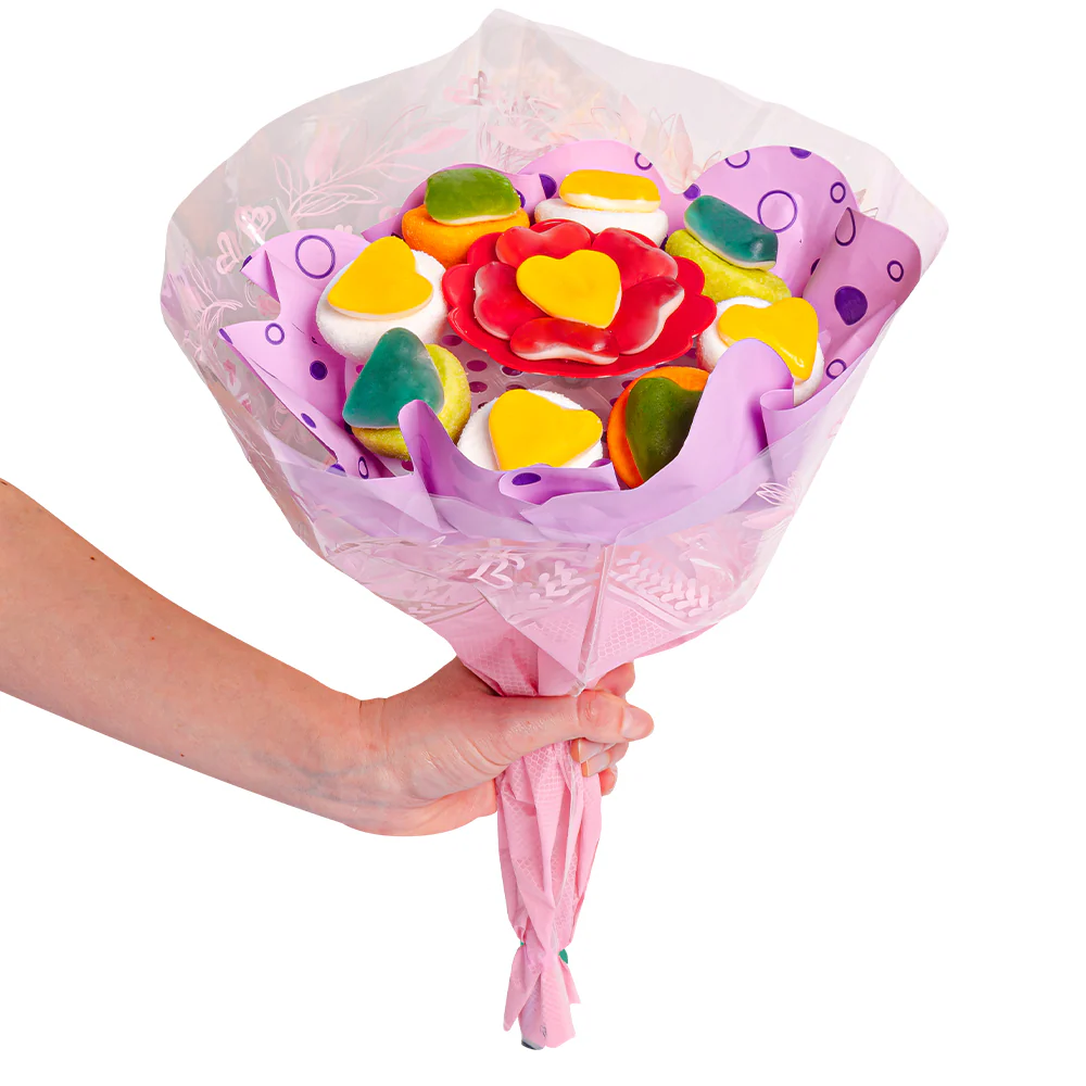 Wunnie Gummy Bouquet, bouquet di caramelle gommose e marshmallow misti 162g - Image 5