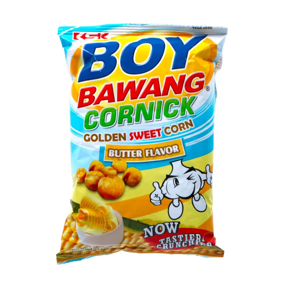 Boy Bawang Cornick Golden Sweet Corn Butter Flavor, mais dolce al burro da 100g