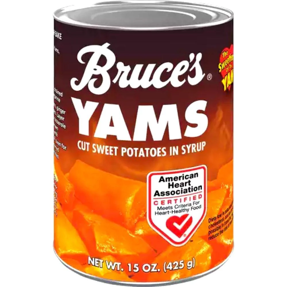 Bruce's Cut Yams, patate dolci in latta da 425g