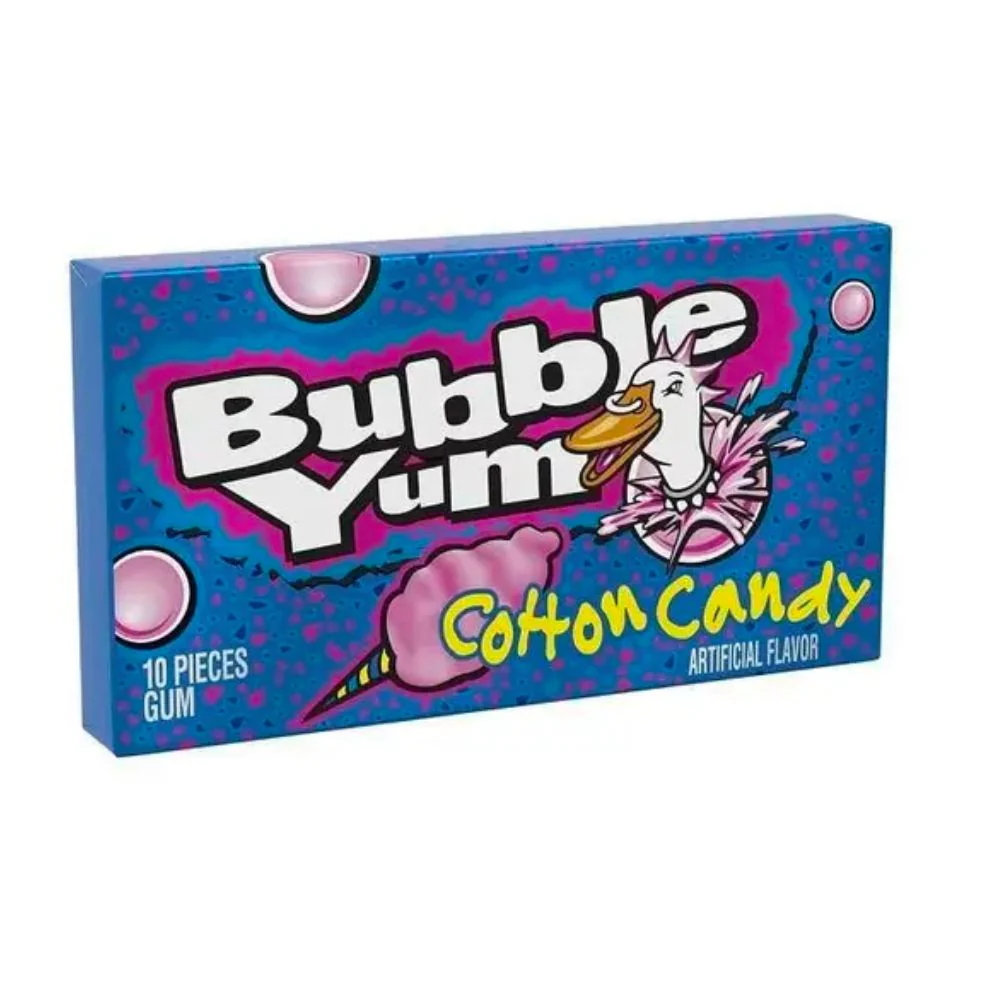 Bubble Yum Cotton Candy, 10 gomme al gusto di zucchero filato