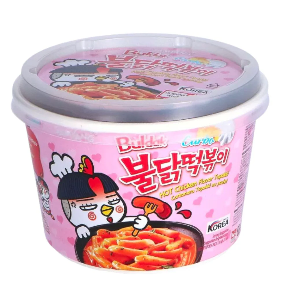 Samyang Buldak Hot Chicken flavor Topokki, gnocchi di riso al gusto di pollo piccante da 179g