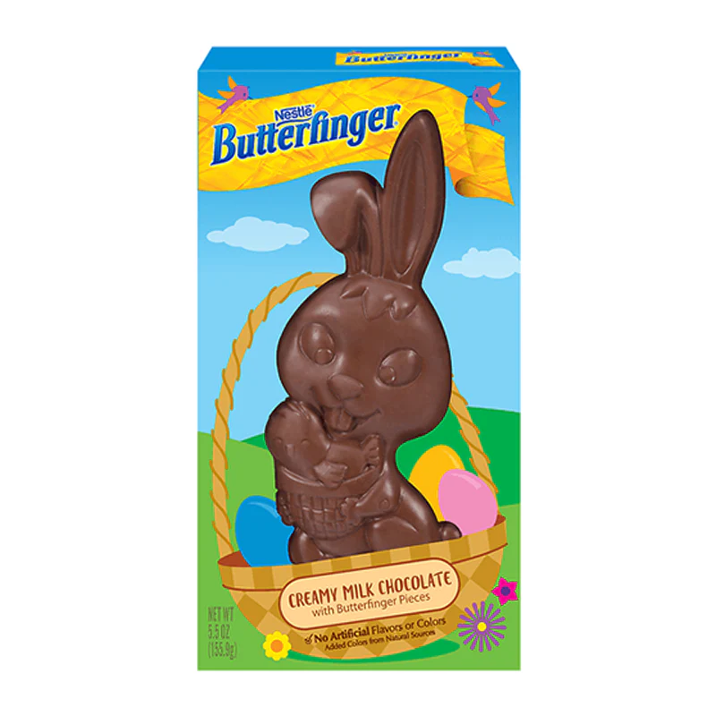Butterfinger Easter Bunny, coniglietto al cioccolato al latte con pezzi di butterfinger da 155g