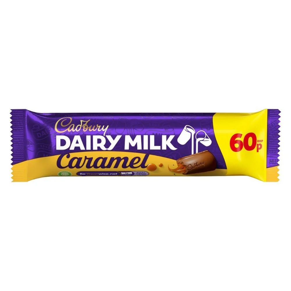 Cadbury Dairy Milk Caramel, barretta al caramello e cioccolato al latte da 45g