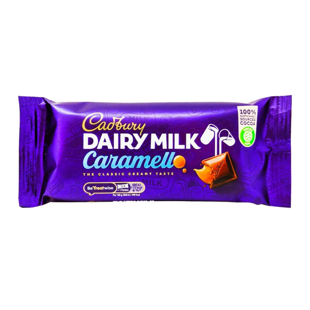 Cadbury Dairy Milk Irish Caramello, barretta di cioccolato ripiena di caramello da 47 g
