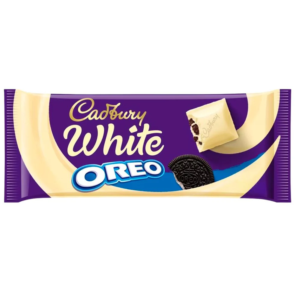 Cadbury Dairy Milk White Oreo, tavoletta di cioccolato bianco e Oreo da 120g
