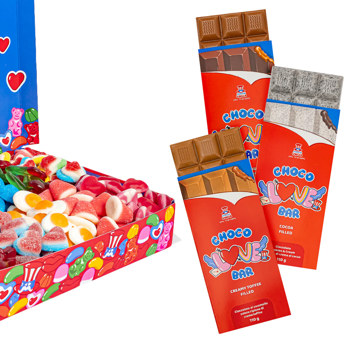 Candy Love Box + 3 Choco Love Bar