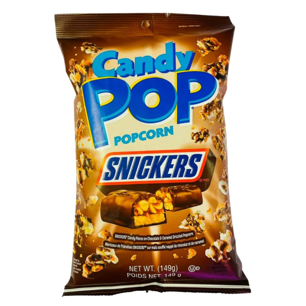 Candy Pop Popcorn Snickers, pop corn al gusto snickers da 149g