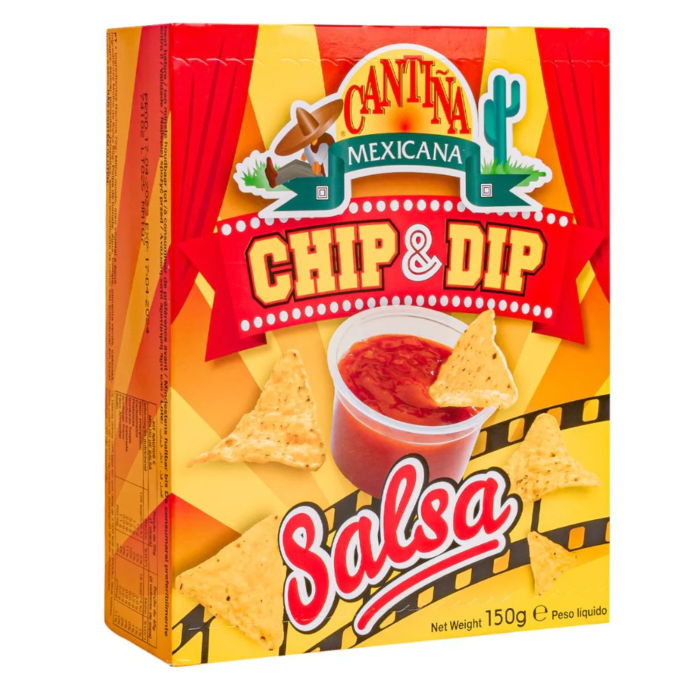 Cantina Mexicana Chip & Dip Salsa, nachos con salsa da 150g