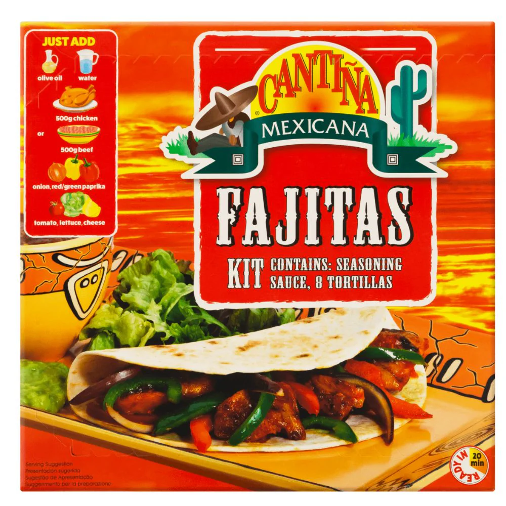 Cantina Mexicana Fajitas Kit, kit per fajitas da 525g