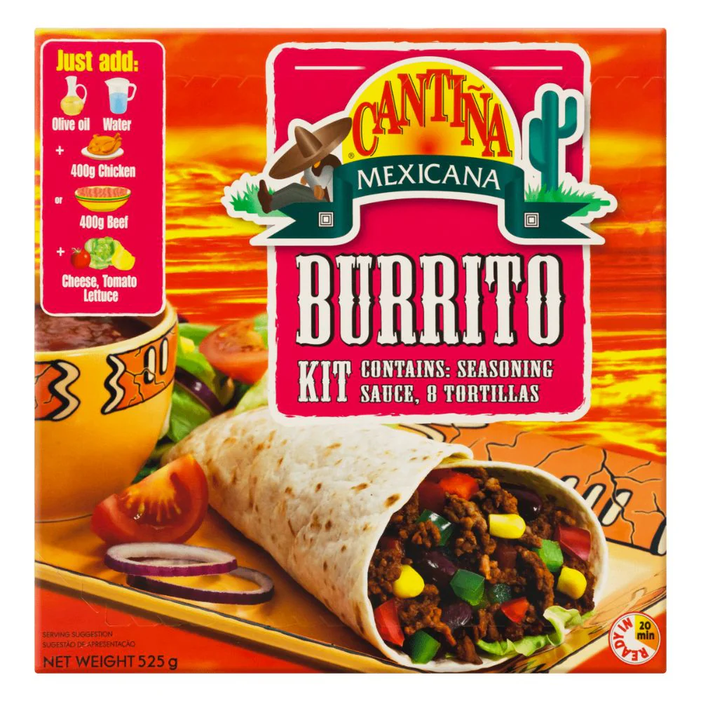 Cantina Mexicana Burrito Kit, kit per burritos da 525g