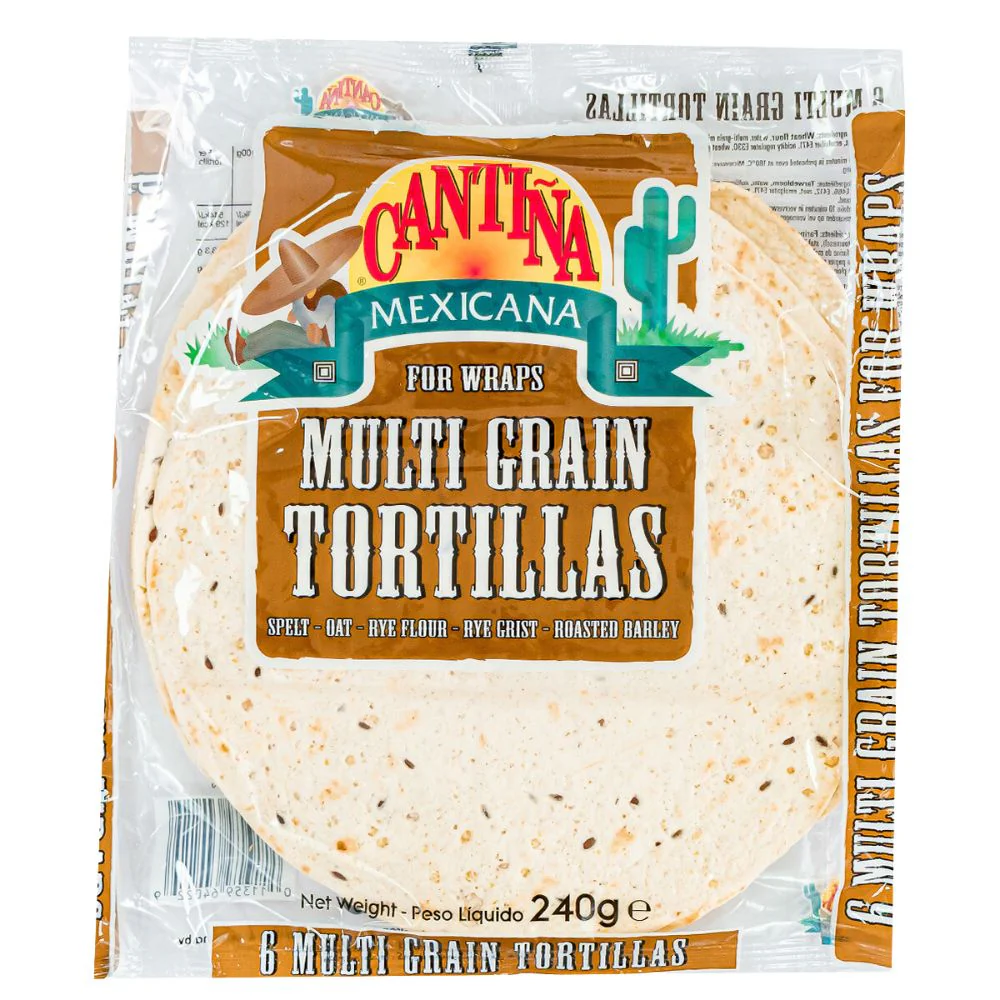 Cantina Mexicana Multigrain Tortillas, 6 tortillas ai cereali da 240g