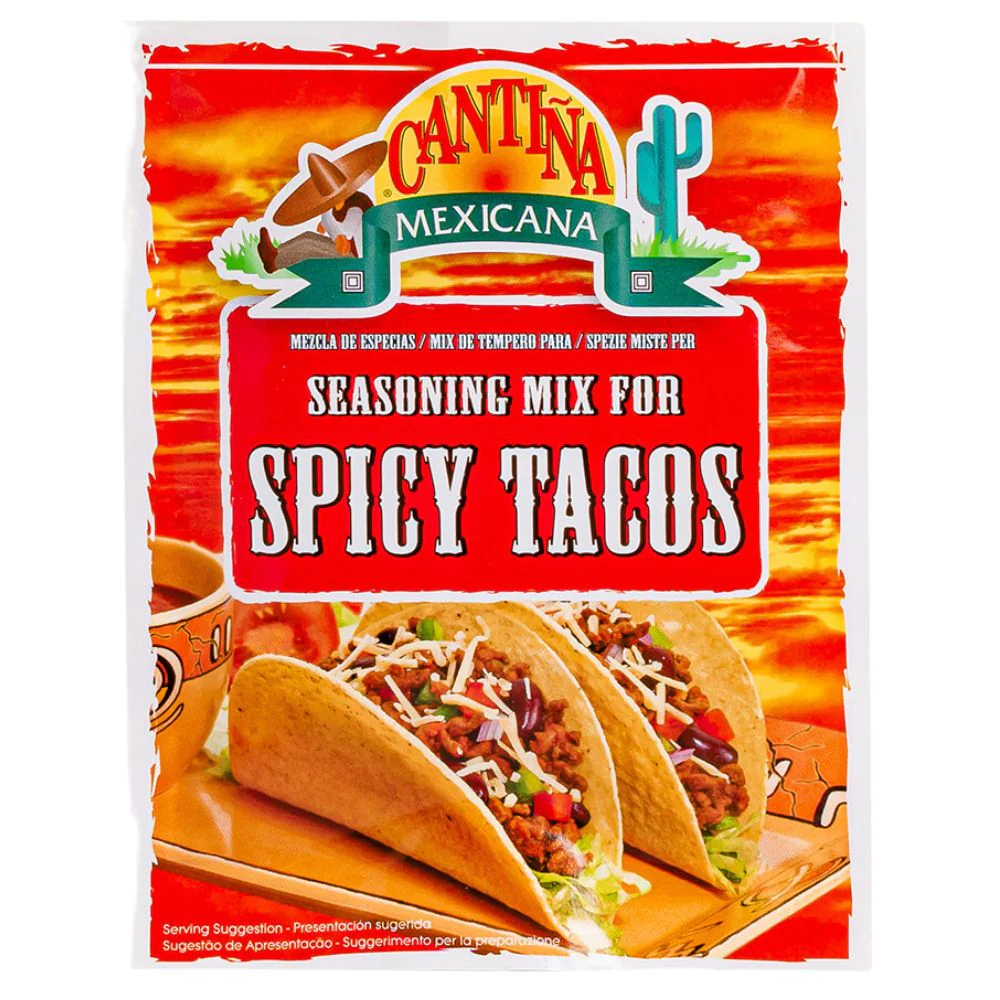 Cantina Mexicana Seasoning Mix for Spicy Tacos, condimento piccante in polvere per tacos da 35g