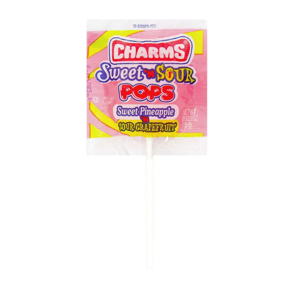 Charms Sweet'n Sour Pops, lecca lecca alla frutta da 18g