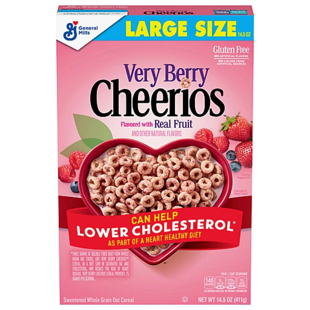 Cheerios Very Berry Large Size, cereali ai frutti di bosco da 411g
