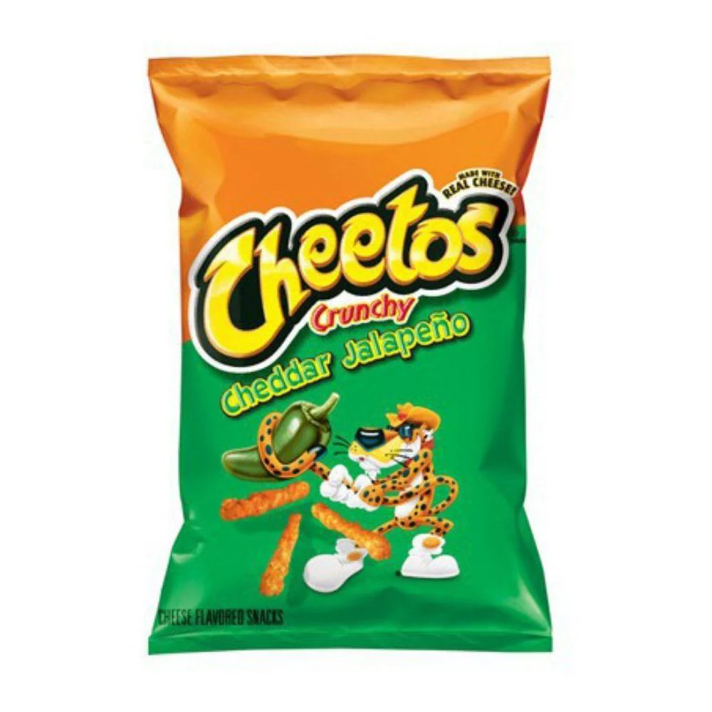 Cheetos Crunchy Jalapeno, bastoncini al formaggio e al peperoncino Jalapeño da 56g