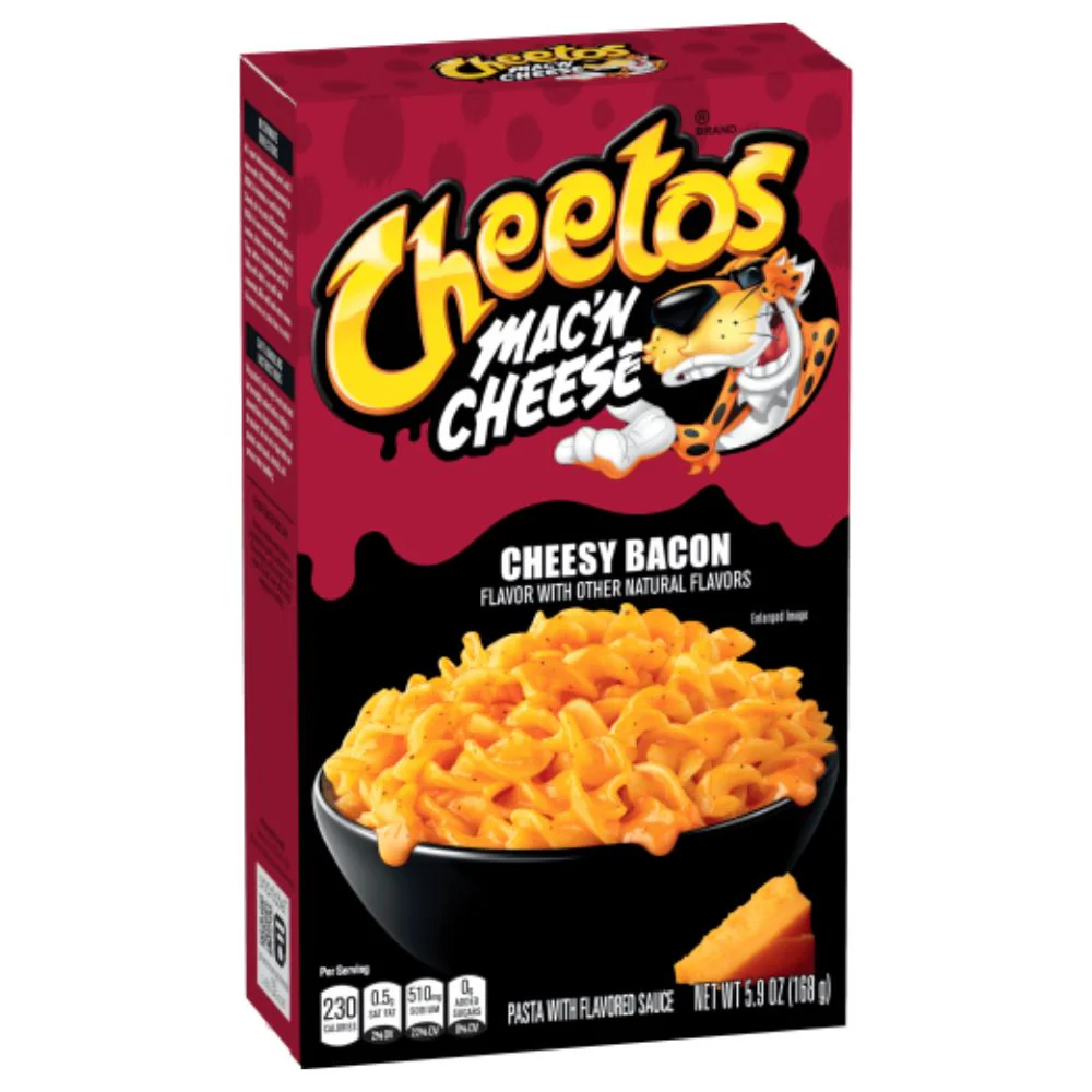 Cheetos Mac'n Cheese Cheesy Bacon, pasta al gusto di formaggio e bacon da 170g