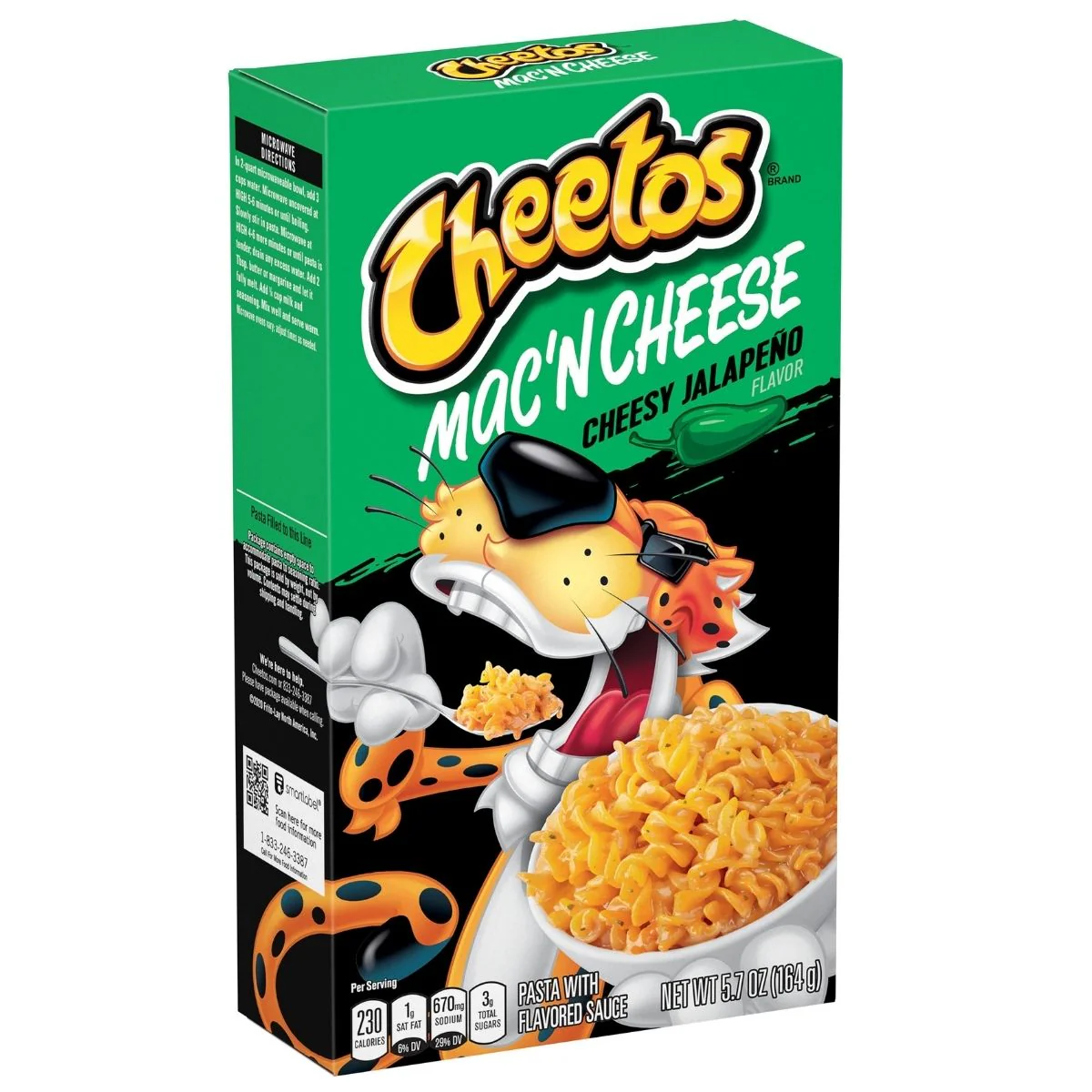 Cheetos Mac'n Cheese Cheesy Jalapeno, pasta al formaggio e peperoncino jalapeno da 164g