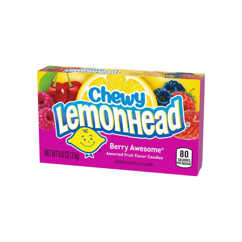 Lemonhead Chewy Berry Awesome, caramelle morbide al gusto di bacche da 23g