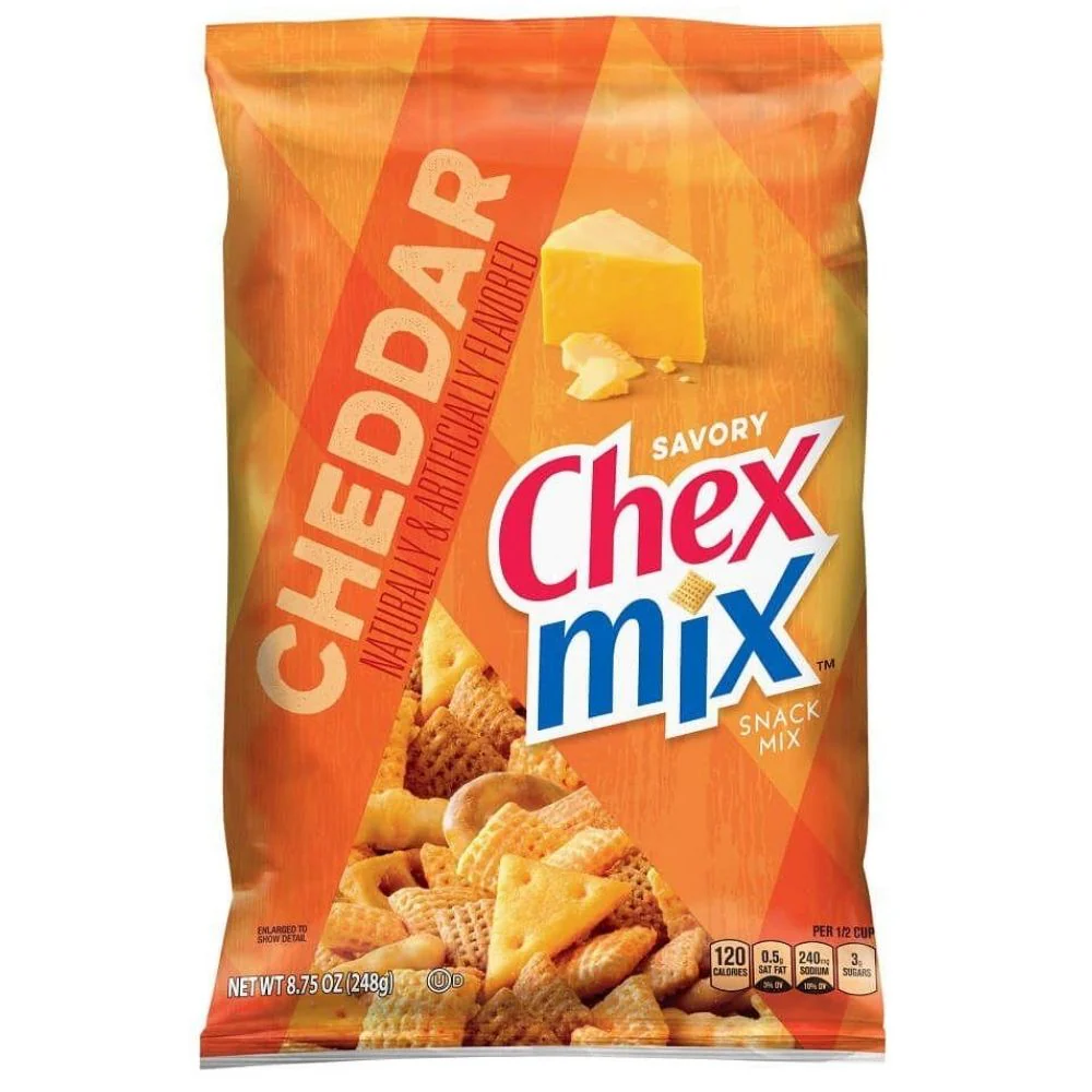 Chex Mix Cheddar, mix di salatini al formaggio da 248g