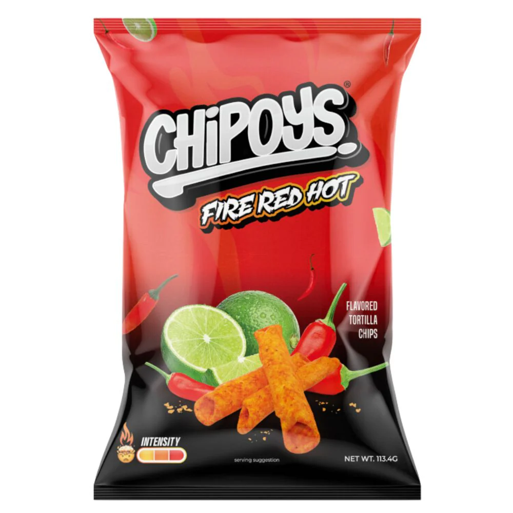Chipoys Fire Red Hot, patatine piccanti da 113 g