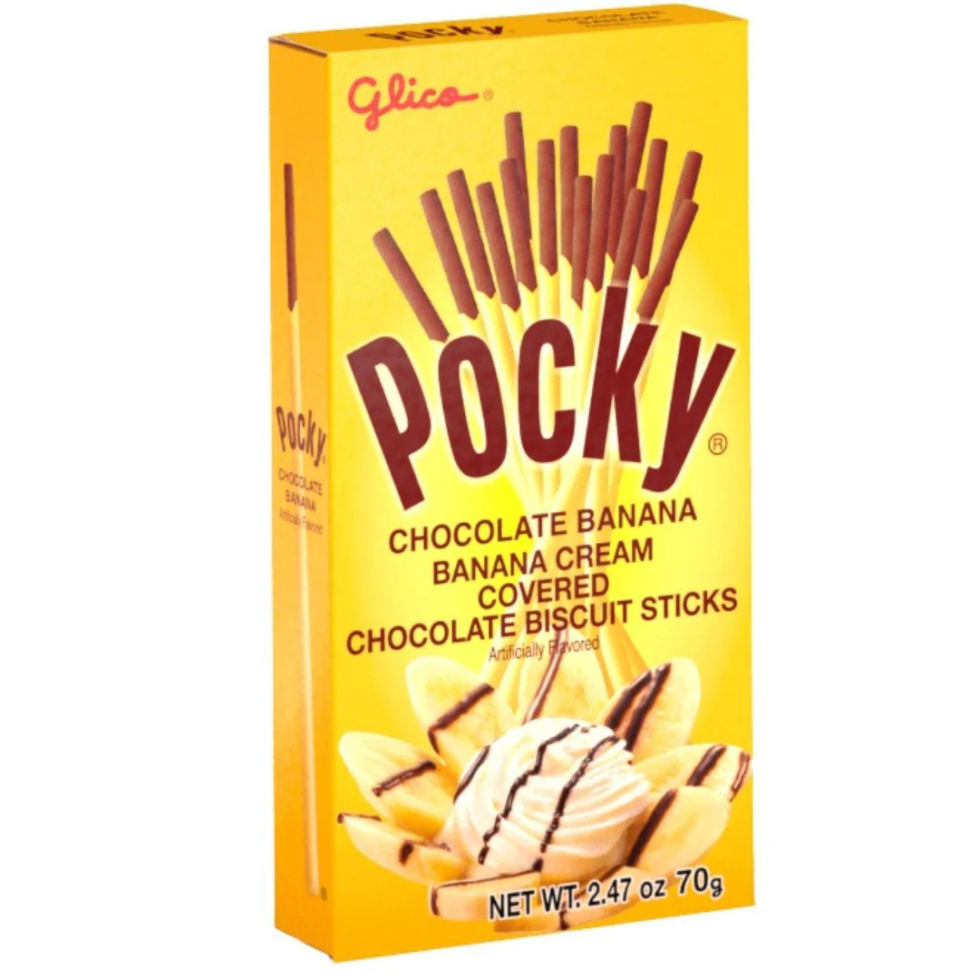 Choco Banana Pocky, biscotti ricoperti di crema alla banana da 70g
