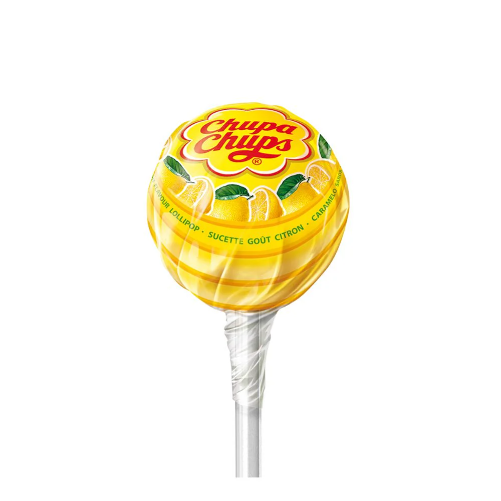 Chupa Chups Limone, lecca lecca al gusto di limone da 12g