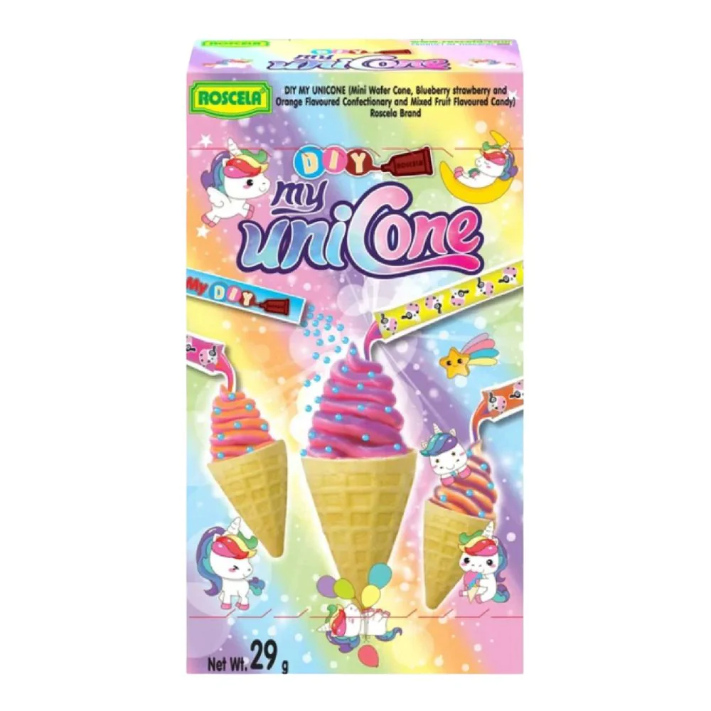 Roscela Diy My UniCone, caramelle a forma di gelato da 29g