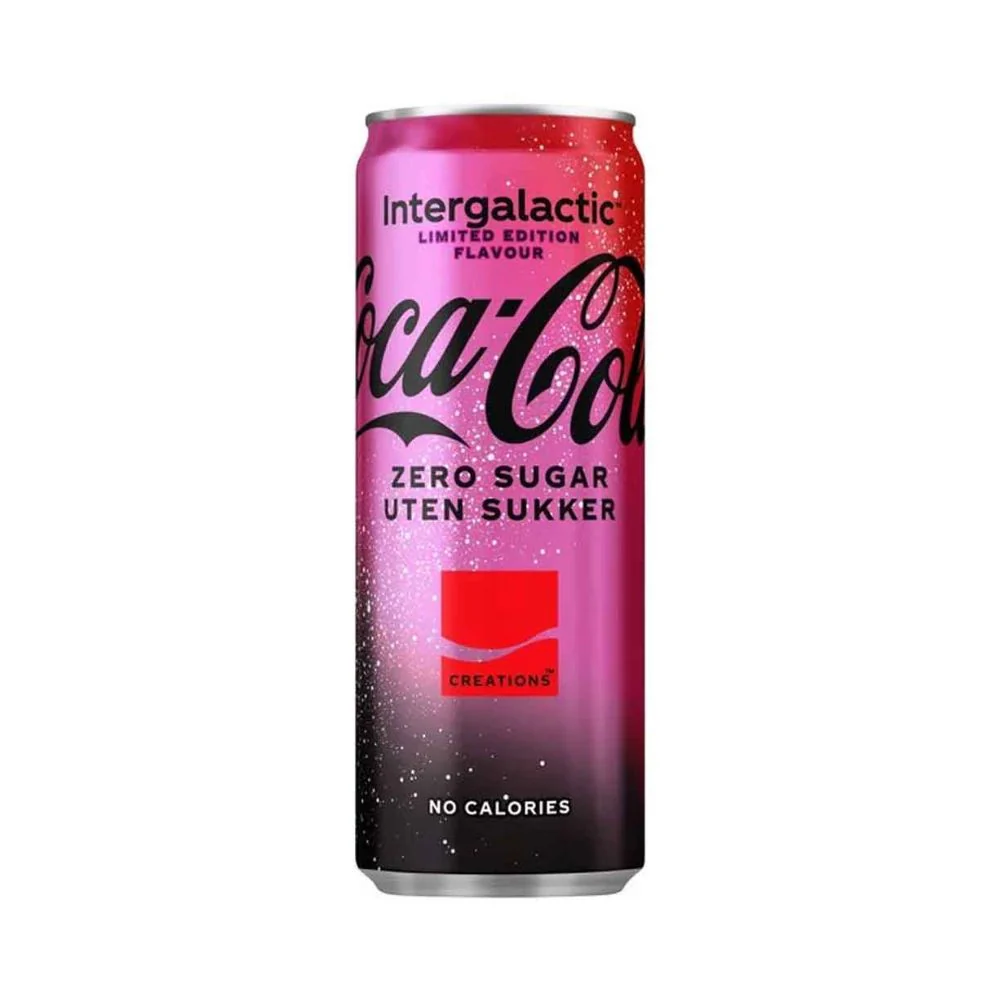 Coca Cola Intergalactic Limited Edition Zero Sugar, coca cola alla frutta senza zuccheri da 250ml