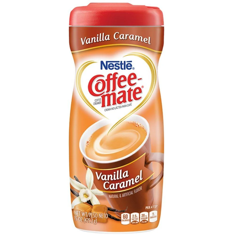 Coffee-Mate Coffee Creamer Vanilla Caramel, miscela in polvere alla vaniglia e al caramello da 425.2g
