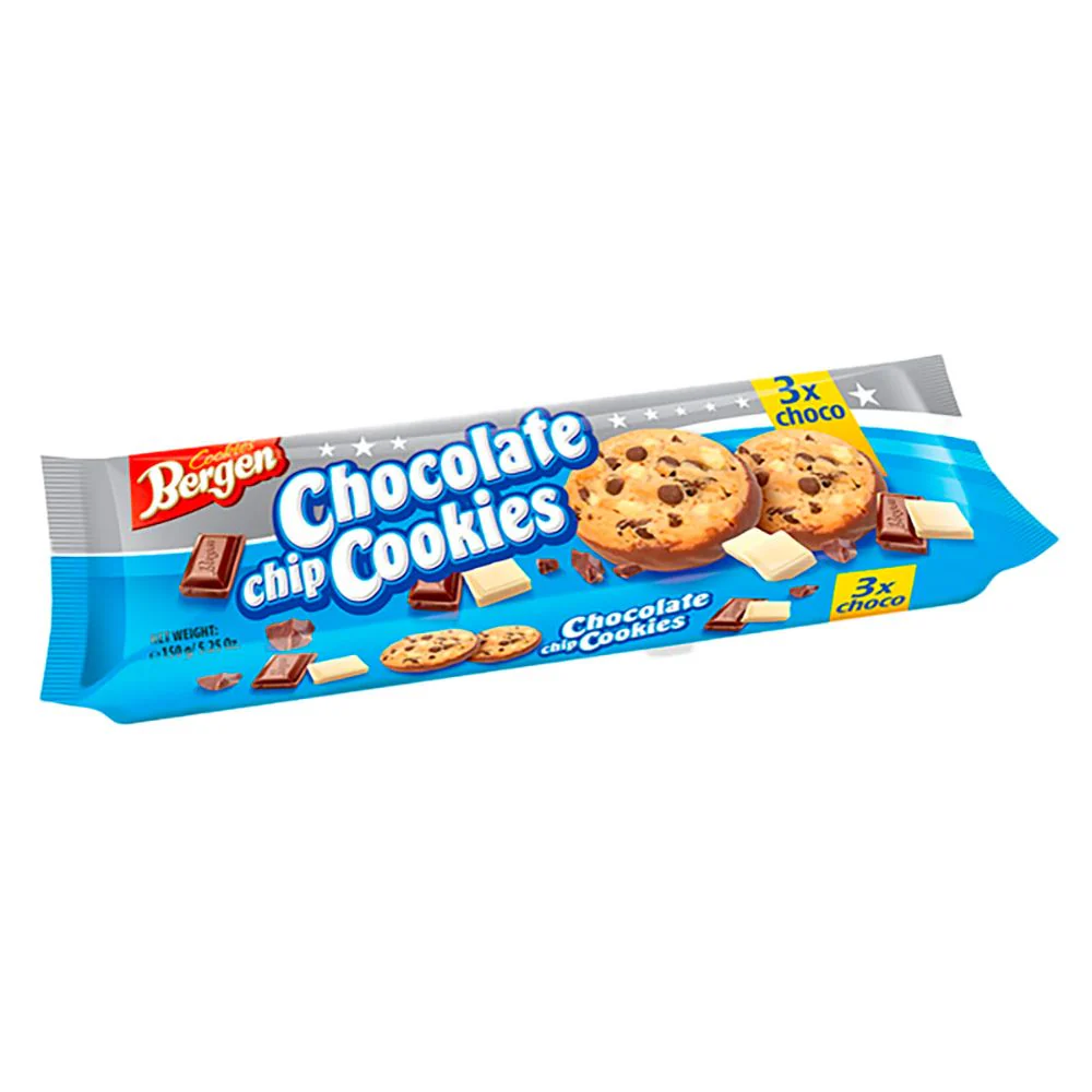 Cookies Bergen Chocolate Chip Cookies, biscotti ai tre cioccolati da 100g