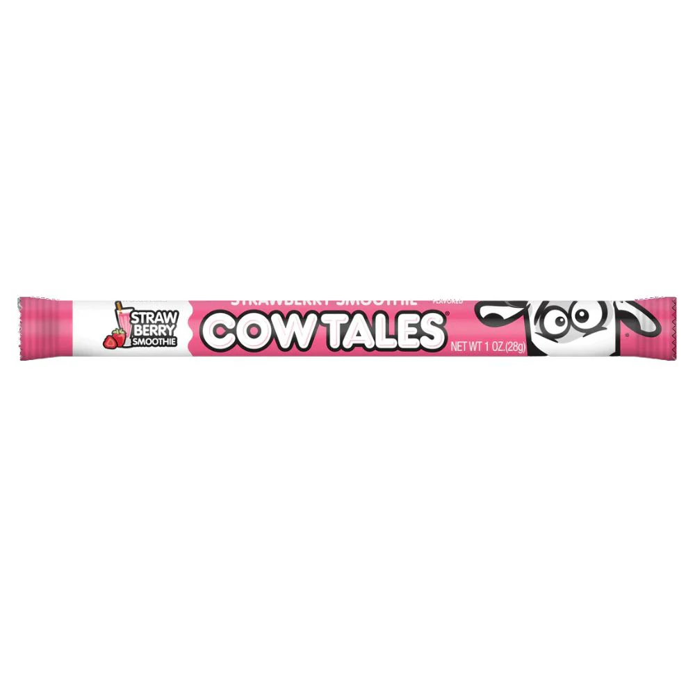 Cow Tales Strawberry Smoothie, caramella al gusto di frullato alla fragola da 28g
